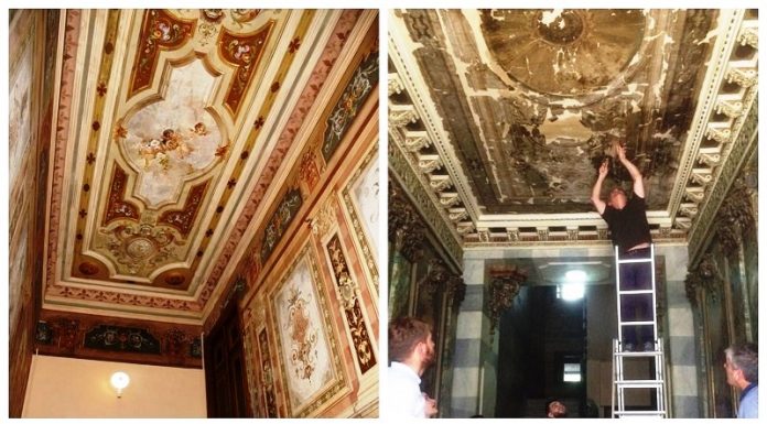 100 წლის წინ მოხატული და 1 წლის წინ რეაბილიტირებული უნიკალური სადარბაზო თბილისში წყალმა ჩამორეცხა