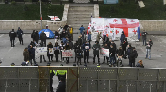 სამოქალაქო აქტივისტებმა პარლამენტთან აქცია-პერფორმასი გამართეს