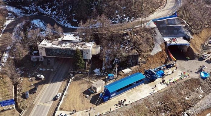 რიკოთის საუღელტეხილო გზაზე მე-14 ახალი გვირაბი გაიჭრა